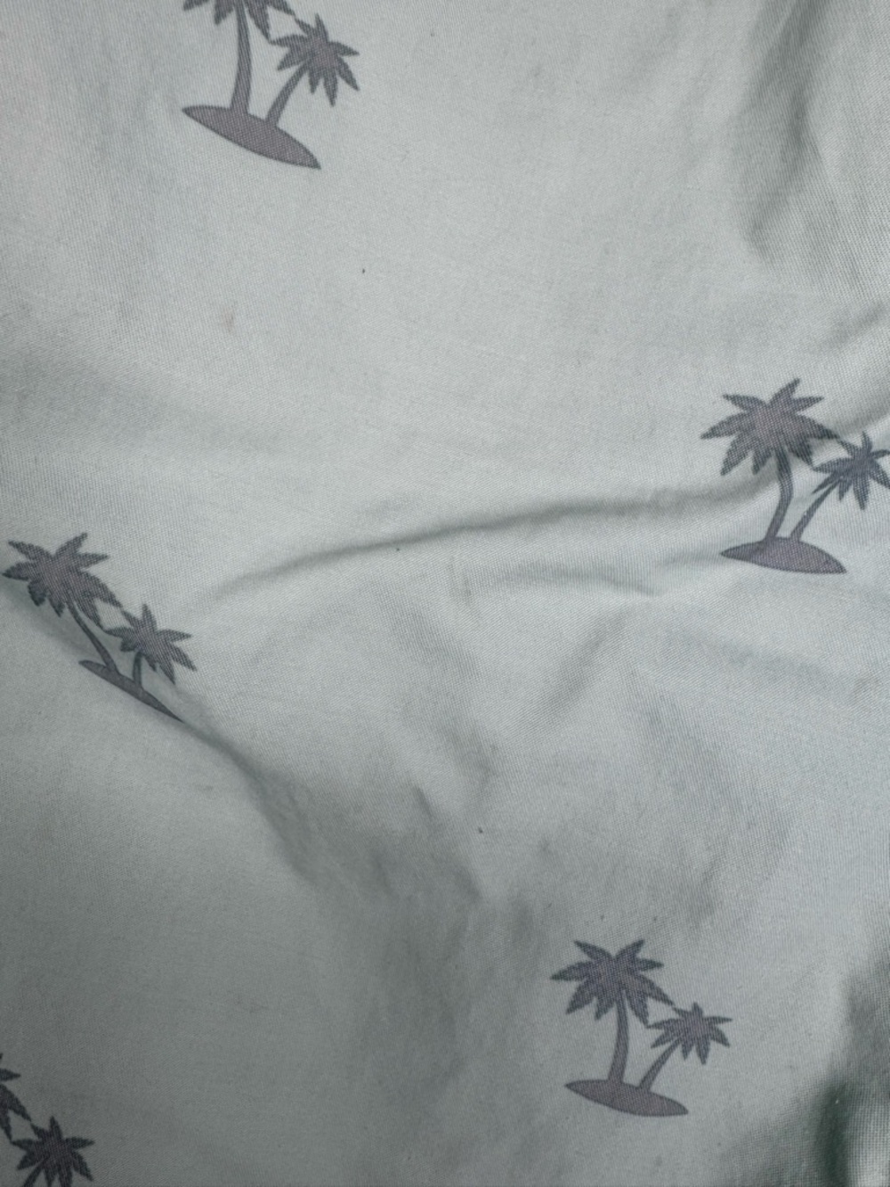 Men's Quiet Storm Light Blue Palm-Print Swim Shorts - Picture 6 of 9